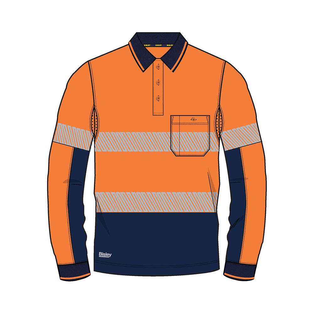 BK9358T Cotton Jersey Polo Segmented Tape Polo Bisley BK9358T