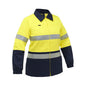 Jacket Cotton Drill 310gsm Womens Ref. Tape Bisley 10 Yellow/Navy BKL6710T TT0110 40062009 BKL6710T TT0110