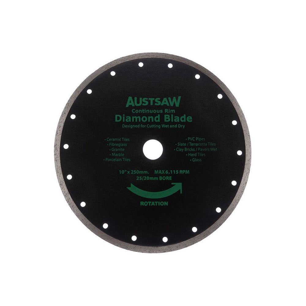 Diamond Blade Continuous Rim 250mm 263410 AUDIA250C