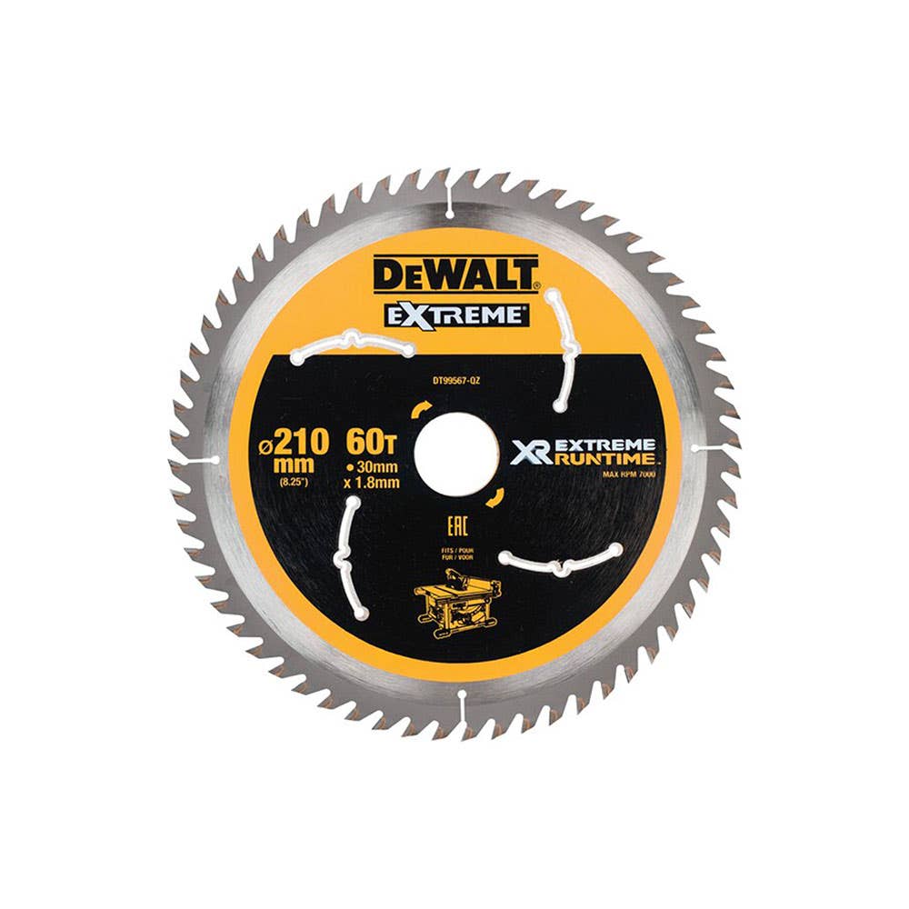 Extreme Runtime Circular Saw Blade 210mm Bore 30mm 60T 508562 DT99567-QZ