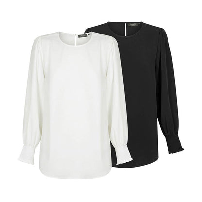 1796WL Freya Women's Shirred Cuff Soft Blouse 1796WL