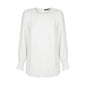 1796WL Freya Women's Shirred Cuff Soft Blouse White 10 40048833 1796WL-WHT-10