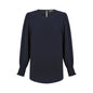Blouse Freya Womens Shirred Cuff Soft Top Gloweave 10 Navy 40056547 1796WL-NAV-10
