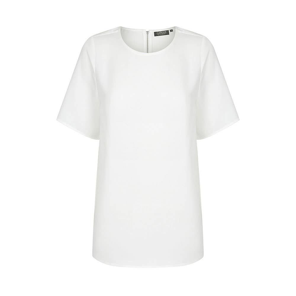 1798WS Taylor Women's Short Sleeve Soft Blouse White 10 40048885 1798WS-WHT-10