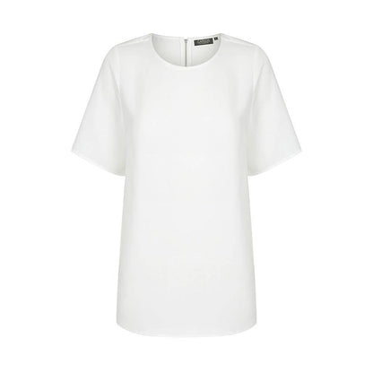 1798WS Taylor Women's Short Sleeve Soft Blouse White 10 40048885 1798WS-WHT-10