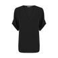 1800WZ Reese Women's V-Neck 3/4 Sleeve Blouse Black 10 40048872 1800WZ-BLK-10