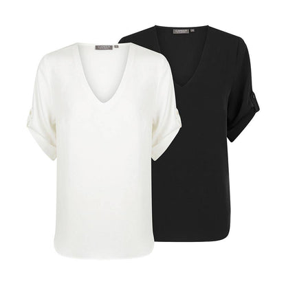 1800WZ Reese Women's V-Neck 3/4 Sleeve Blouse 1800WZ