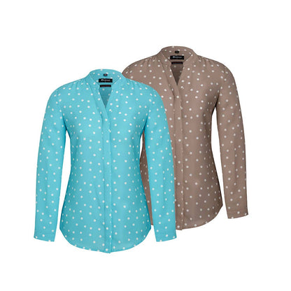 Blouse Long Sleeve Juliette Spot Print 44310 Biz Corporates BIZ44310