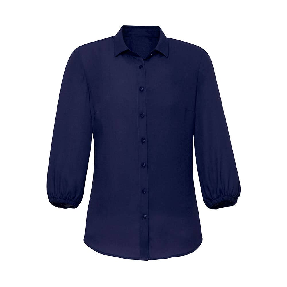 Lucy 3/4 Sleeve Blouse Navy Biz Size 14 495911 RB965LT-NAVY-14