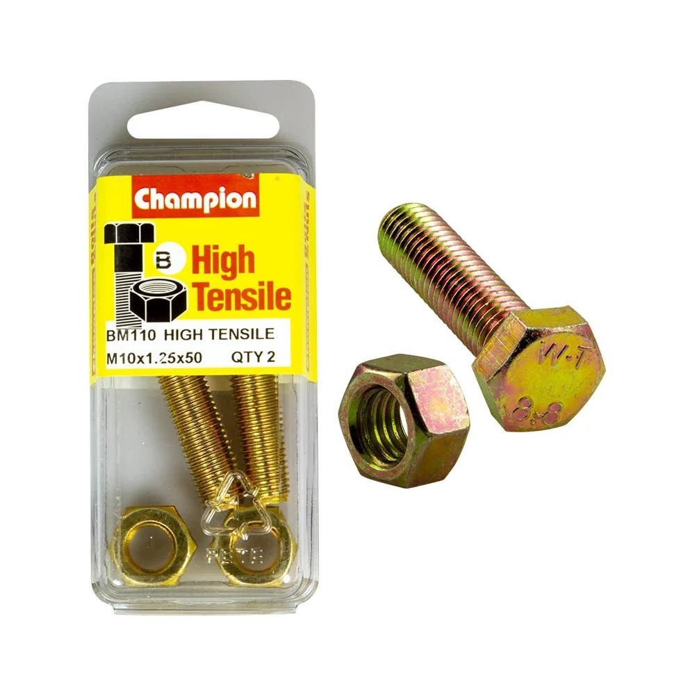 Screw Set + Nut Fully Threaded 10 x 50 x 1.25mm Blister Pack_60039695_BM110