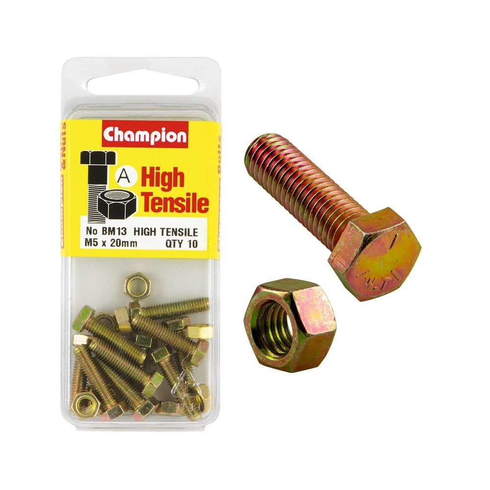 Screw Set + Nut Fully Threaded 5 x 20mm Blister Pack_60039700_BM13
