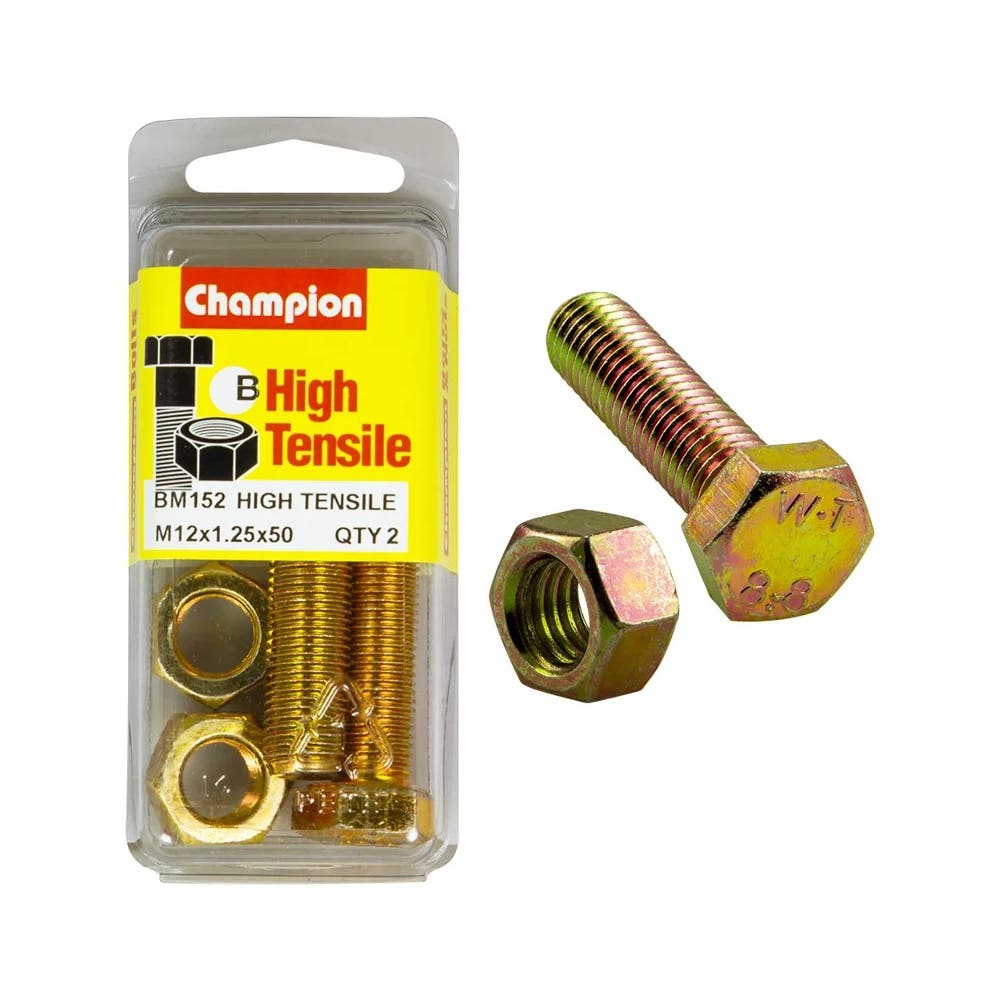 Screw Set + Nut Fully Threaded 12 x 50 x 1.25mm Blister Pack_60039705_BM152