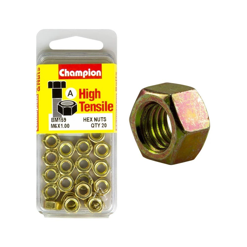 Nut Hex Metric 6 x 1.0mm Blister Pack_60039707_BM159