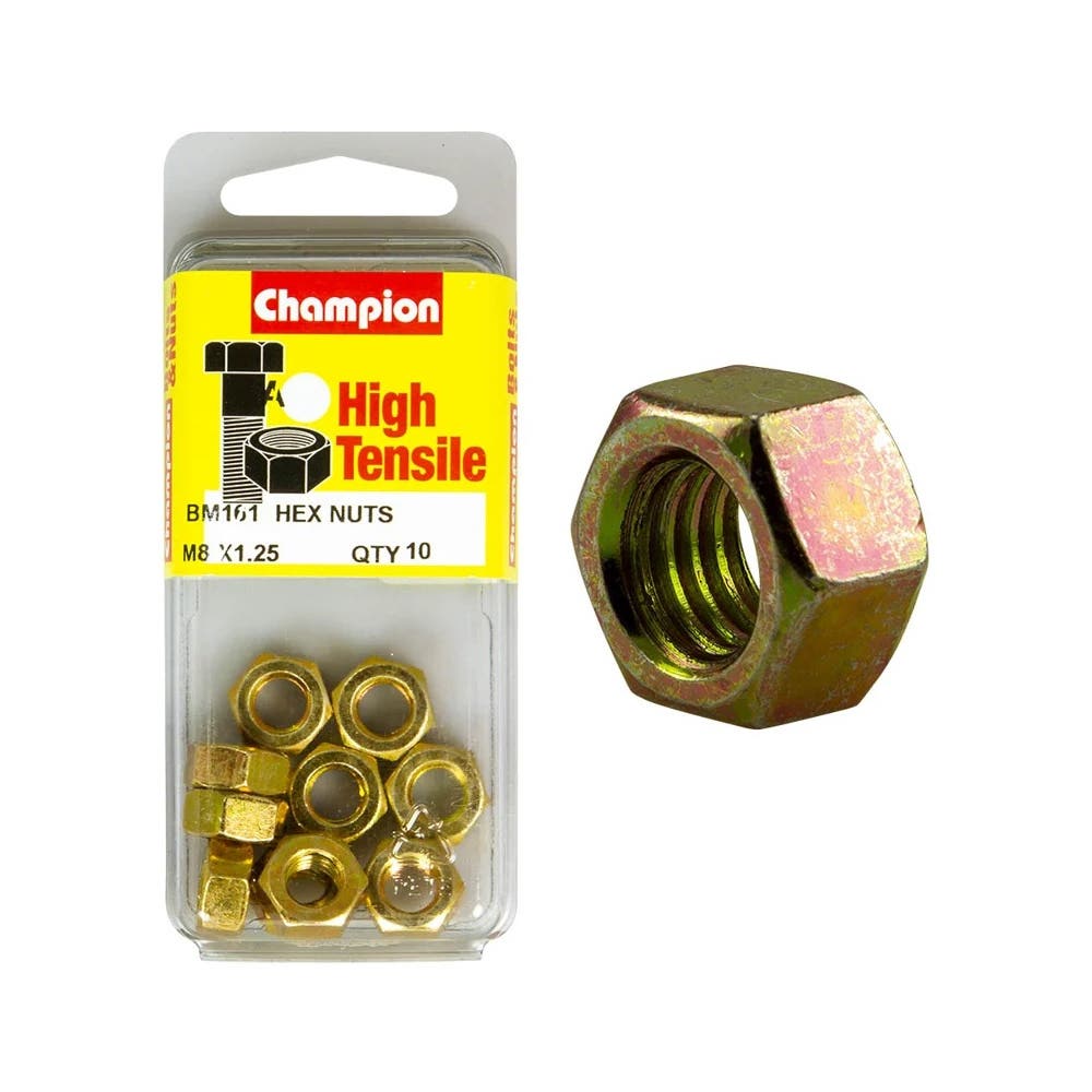 Nut Hex Metric 8 x 1.25mm Blister Pack_60039708_BM161