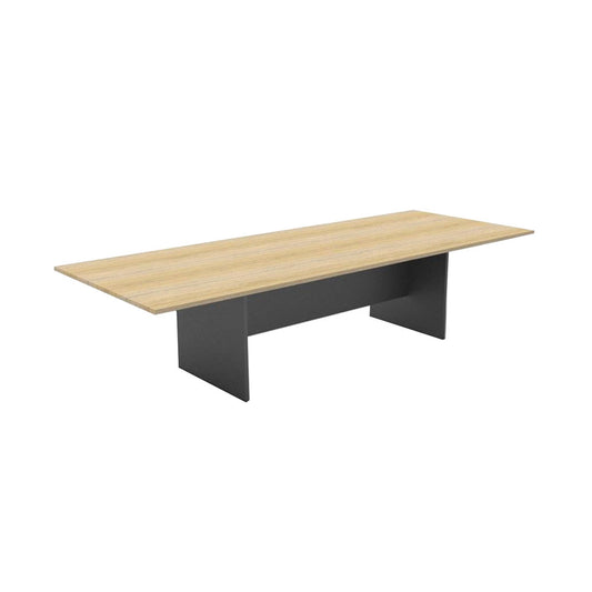 Rapid Boardroom Table 2400X1200X730Mm Top 25Mm Natural Oak/Ironstone_9031339_CBT2412 NO/I