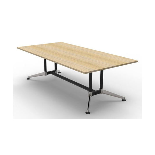 Rapid Typhoon Boardroom Table 3200x1200x730mm Top 25mm Natural Oak_9031446_TTR3212 NO