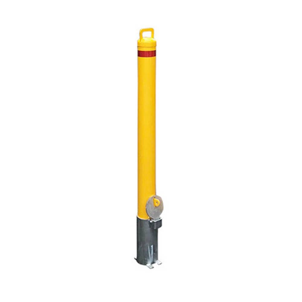 In-Ground Removable Steel Bollard Yellow 900mm 195461 A3995