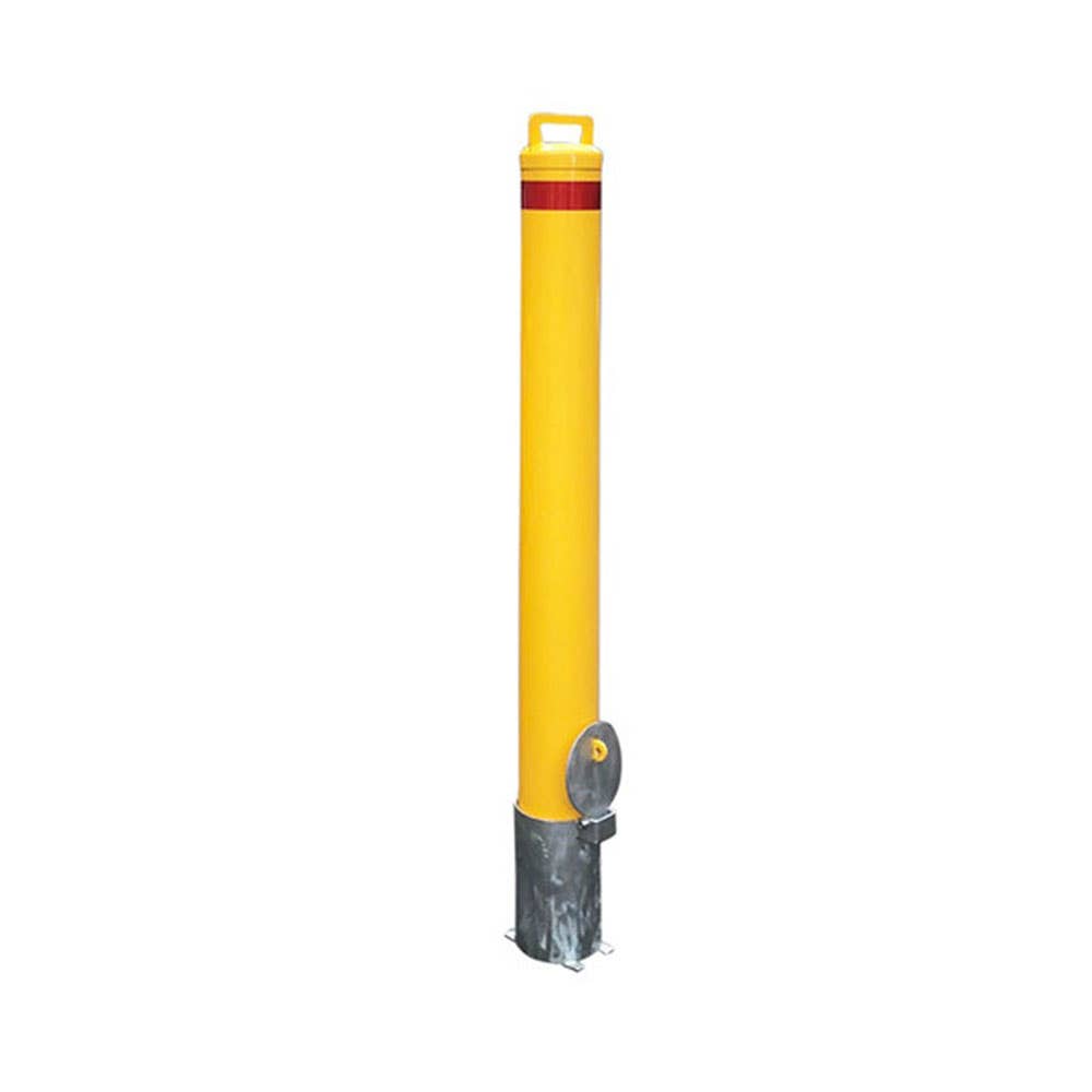 In-Ground Removable Steel Bollard Yellow 1.2m 456225 A5199