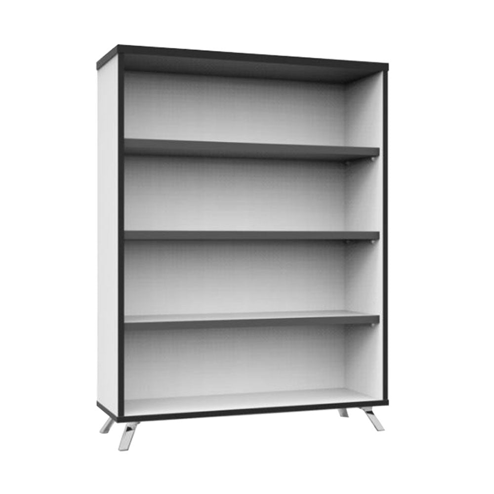 Bookcase Natural White Black Trim 1,200 x 900 x 315mm_40045052_IFBK12 NW