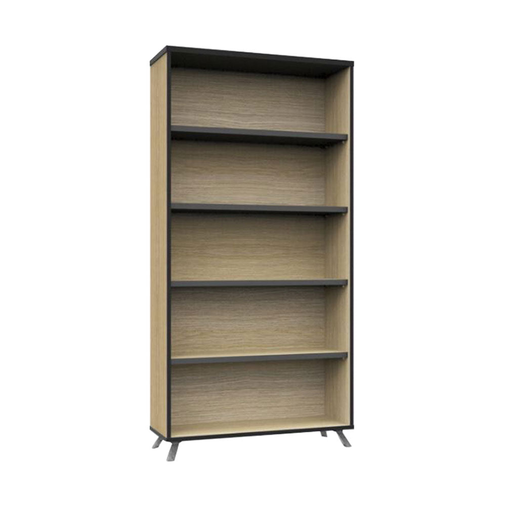 Bookcase Natural Oak Black Trim 1,800 x 900 x 315mm_40045049_IFBK18 NO