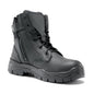 Boots Womens Non Safety Lace + Zip Nitrile Sole Black Leader 9.5 Steel Blue 491937 320550-095-BLK