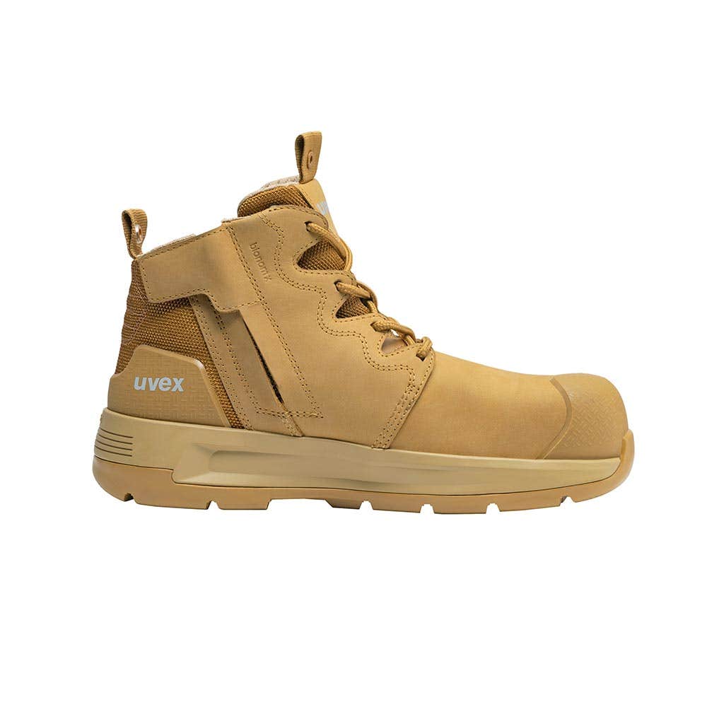 Boot Composite Toe Zip 2 X-Flow Tan UK 10 Ext Wide Uvex_40026495_6546044