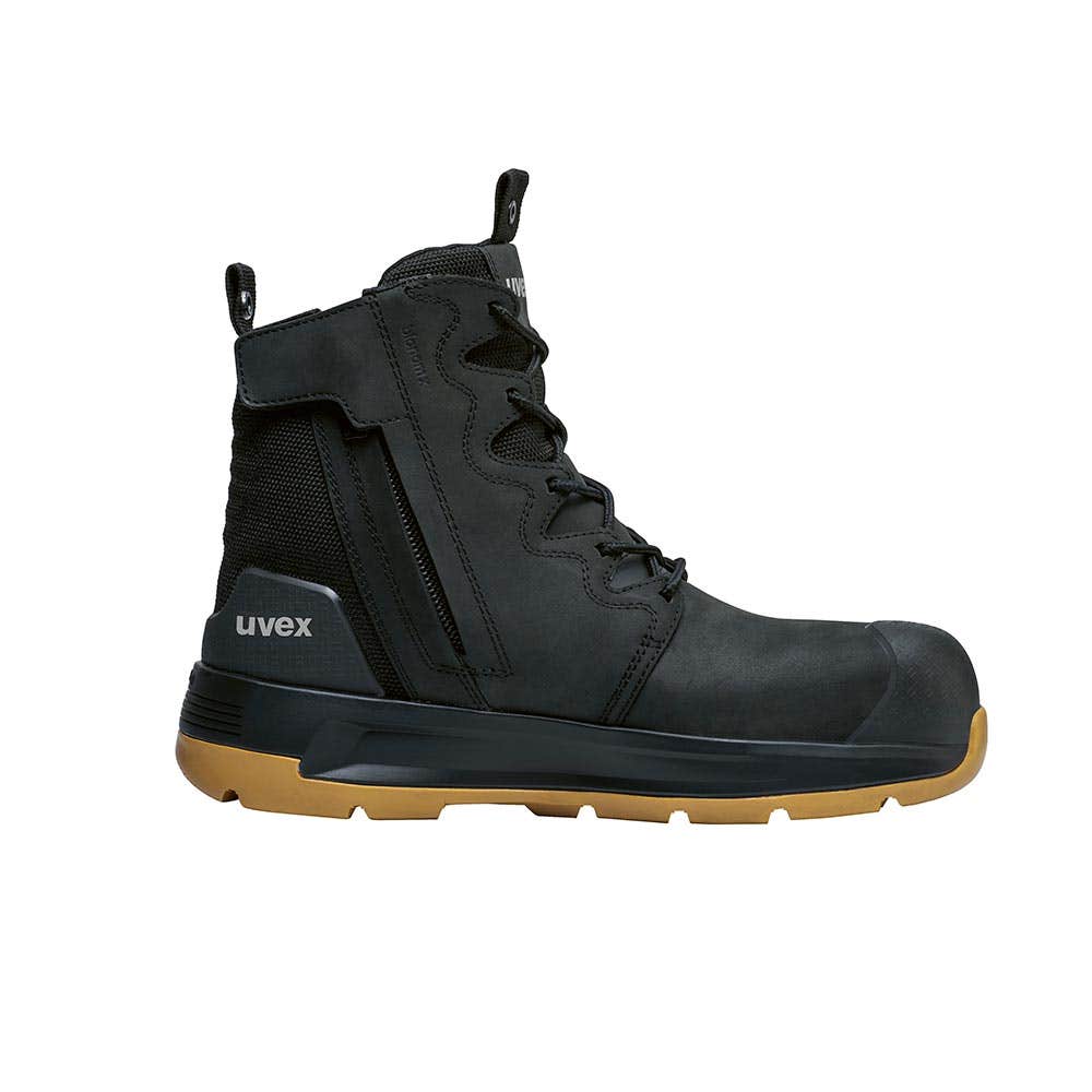 Boot Composite Toe Zip 3 X-Flow Black/Tan UK 10 Uvex_40026470_6542844