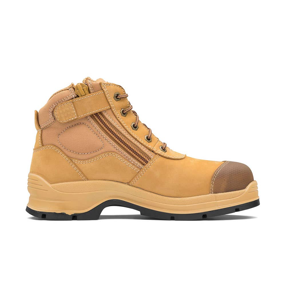 *BMSA ONLY* 318 Zip-Sided Safety Boots with Steel Toe Cap Wheat OTRA318