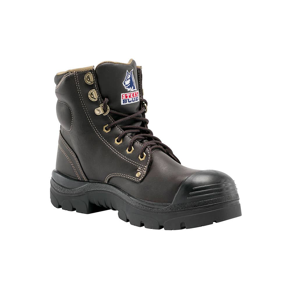 Boots Steel Toe Lace Up TPU Sole Bump Cap Argyle Whiskey 10 Steel Blue_90020206_332102-100-WBN