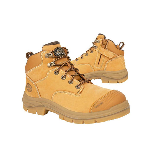 55-330Z Zip-Up Hiker Safety Boots with Rubber Sole 55330Z