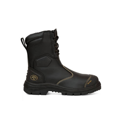 55-380 Zip-Up High Leg Steel Toe Safety Boots With Bump Cap 55380