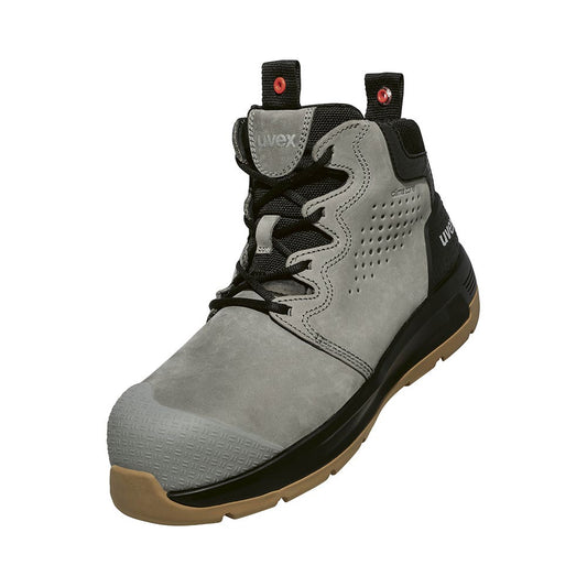 uvex 2 X-Flow Zip Ext Wide Wolf Grey Work Boots 65470_65470