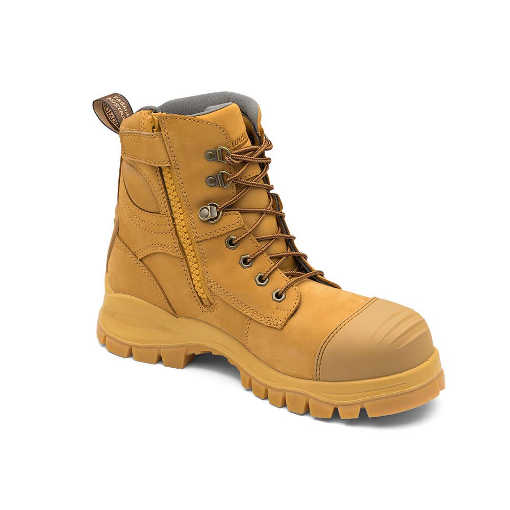 Boots Steel Toe Lace/Zip Rubber Sole TPU Bump Cap Wheat 992 8 Blundstone_79901250_992-8_NLA