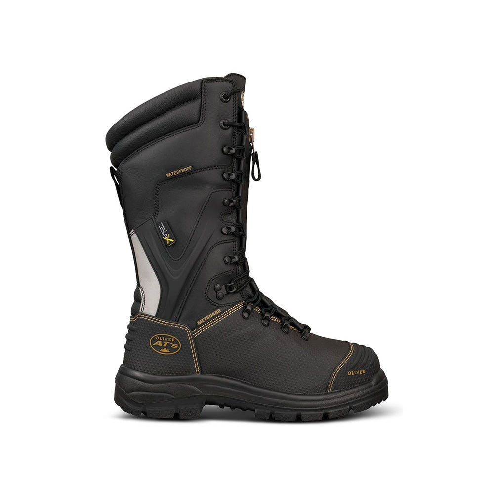 65-791 Zip-Up Mining Boots with PU/Rubber Sole & Metguard 65791