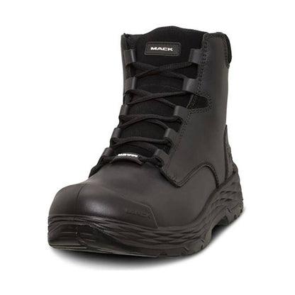 Mack Charge Force Safety Boots Black Lace Up Scuff Cap Steel Toecap Sz 10_524913_MK00FORCE100