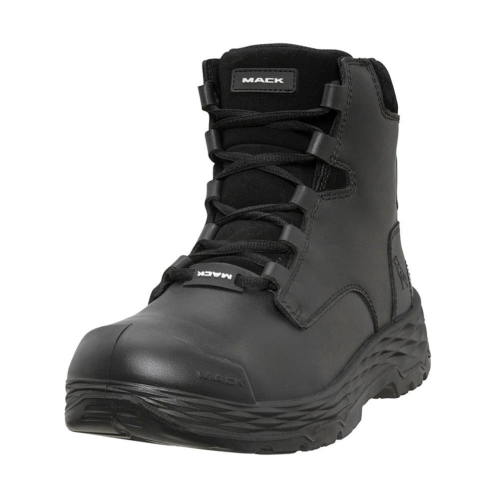 Boot Mack Force Zip Safety Zip Side Unisex Black Size 10 467628 MK0FORCEZBBF100