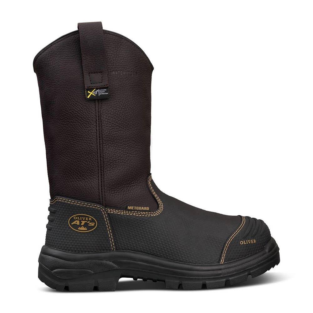 Boots Steel Toe Pull On PU/Rubber Riggers MetGuard Brown 65-493 10 Oliver_40012340_65493-BRN-10