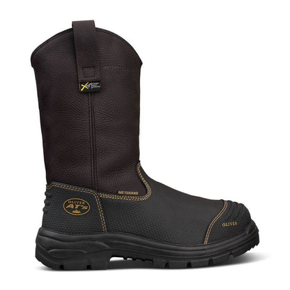 Boots Steel Toe Pull On PU/Rubber Riggers MetGuard Brown 65-493 10 Oliver_40012340_65493-BRN-10