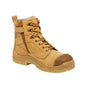 Phoenix 6Z Zip-Up Safety Boots With Steel Toe & Bump Cap 9 Wheat 250973 K27880-WHT-9