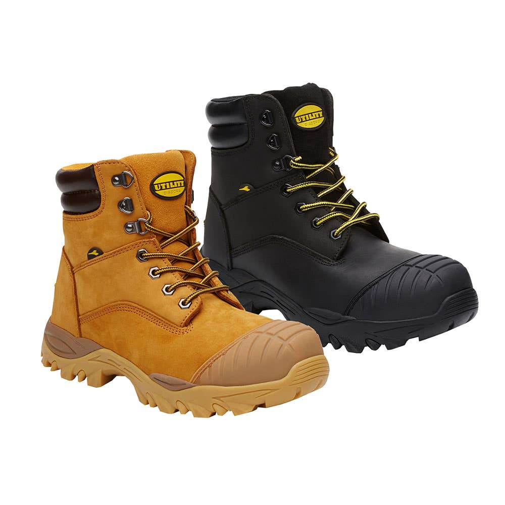 FU1502CT Craze Lace-Up Safety Boots with Nitrile Rubber Sole ATOM Uniforms ATOMFU1502CT