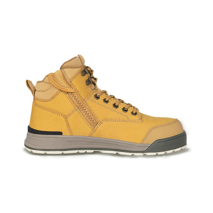 Boot Safety Lace Up / Zip Wheat 3056 Size 12 Hard Yakka_480642_Y60200-12