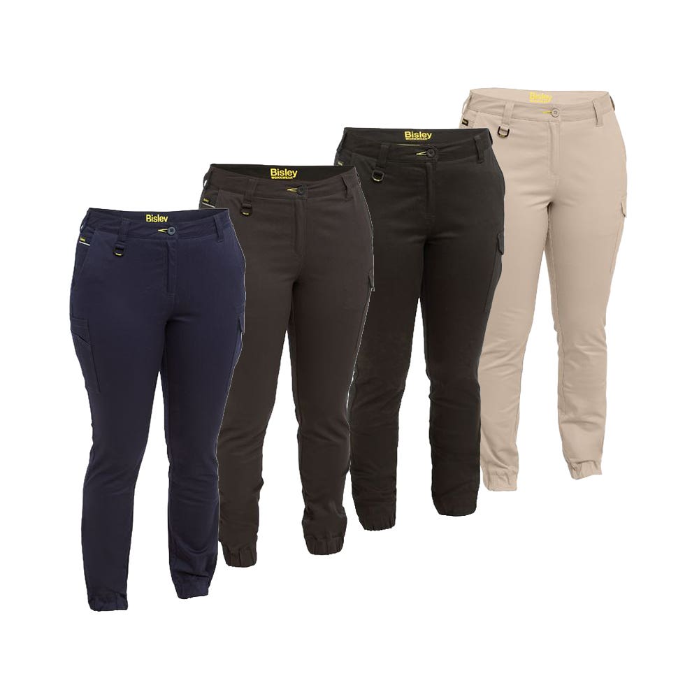 BPL6028 Ladies Cargo Stretch Cuffed Pants 280gsm Bisley_BPL6028