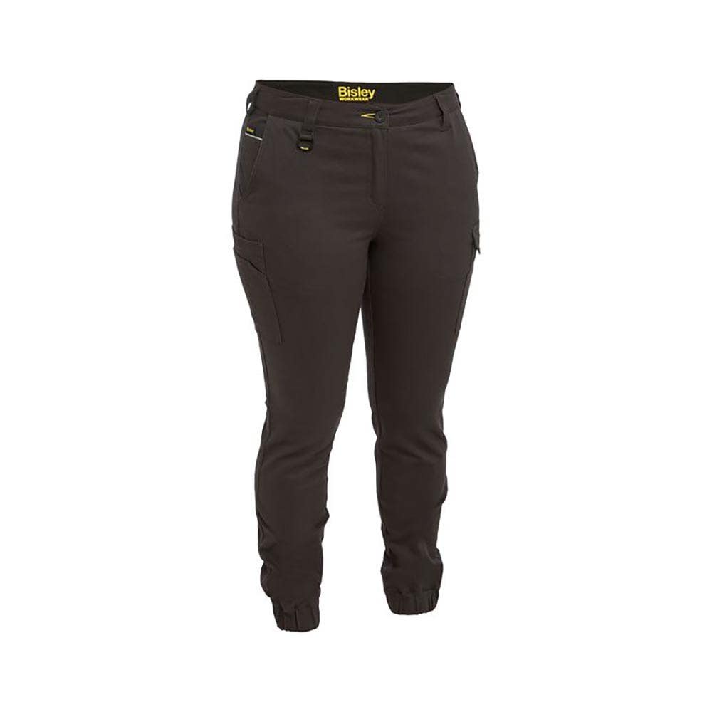 Pants Womens Cargo Stretch Cotton Cuffed 280gsm Bisley 10 Charcoal_40059191_BPL6028_BCCG_10