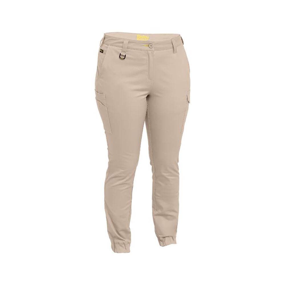 Pants Womens Cargo Stretch Cotton Cuffed 280gsm Bisley 10 Stone_40059211_BPL6028_BSTN_10