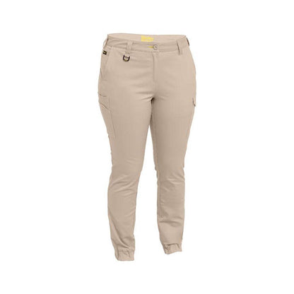 Pants Womens Cargo Stretch Cotton Cuffed 280gsm Bisley 10 Stone_40059211_BPL6028_BSTN_10