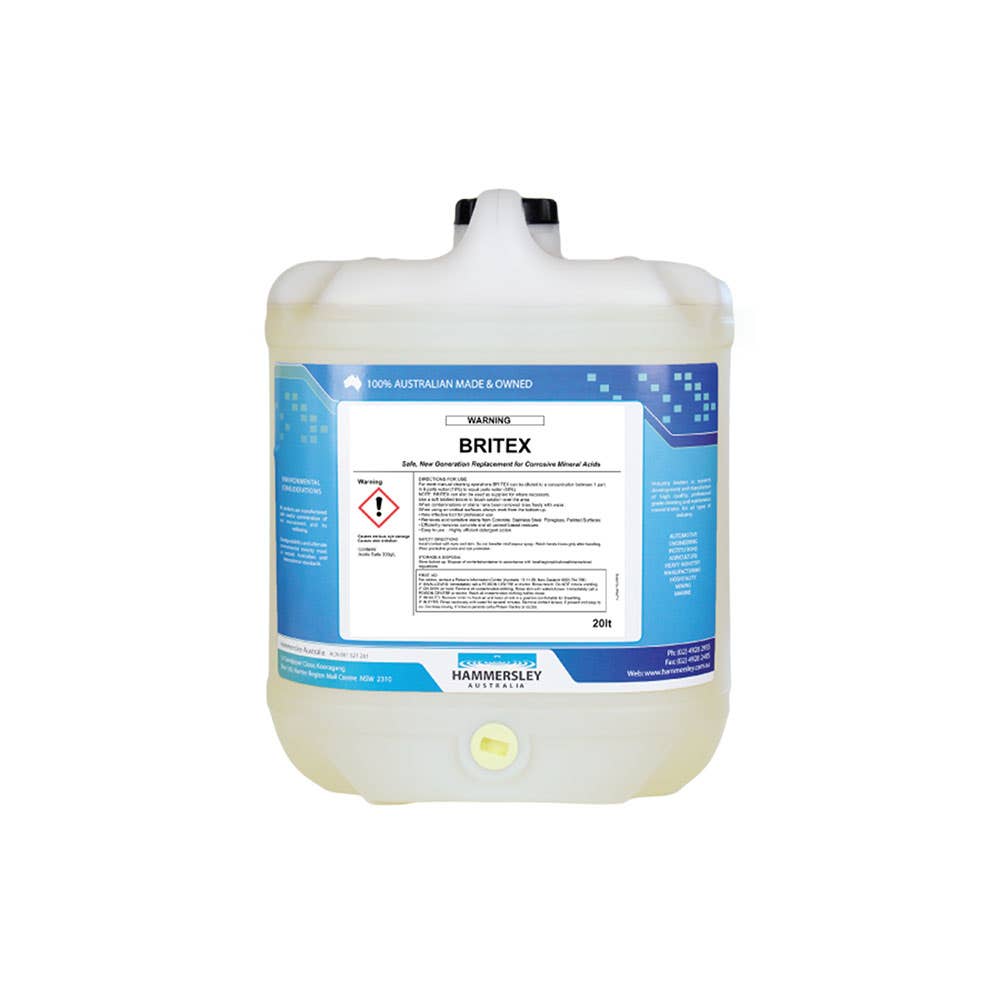 Britex Non Toxic Aluminium & Stainless Steel Brightener 20L 419792 301-0020-08