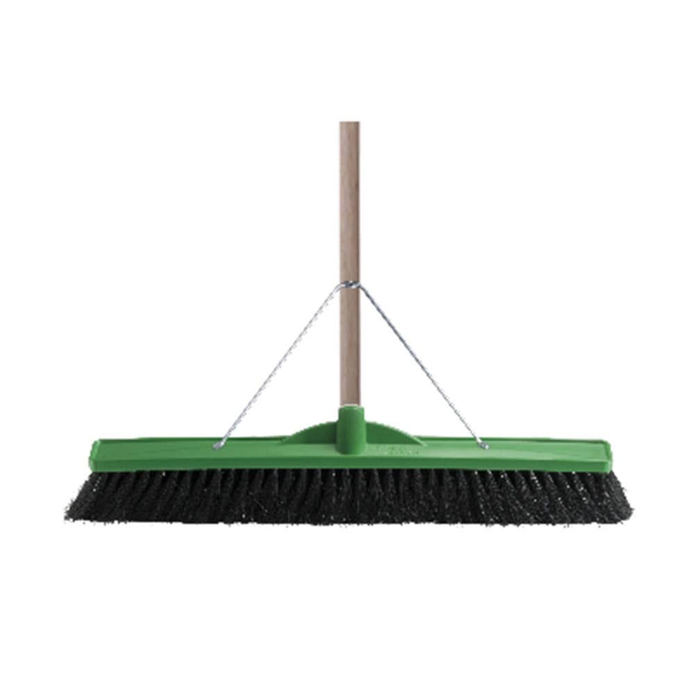 Broom Platform Plastic Back Hair/Fibre 600mm + Timber Handle/Bracket 191984 164756