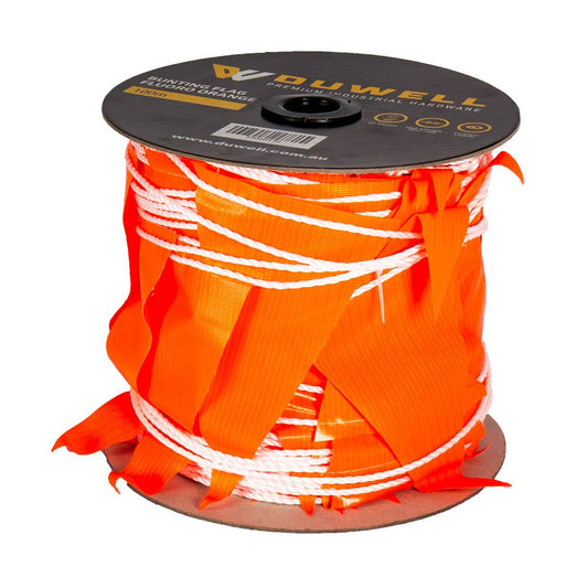 Safety Bunting Flag Reel Hi-Vis Orange 100m 55060136 BUNFLO100