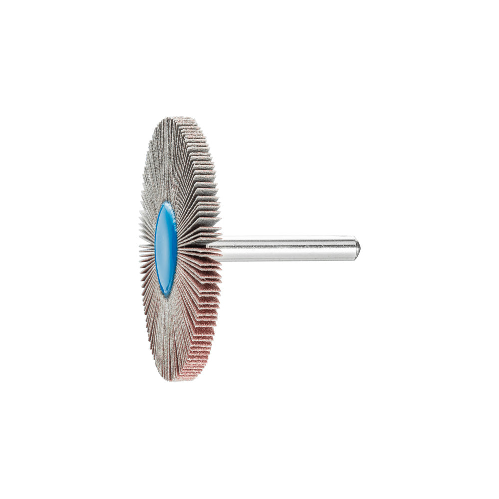 Alum oxide mounted flap wheel F 60x5 mm shank 6 mm A180 fine grind/finish_40108286_44419186