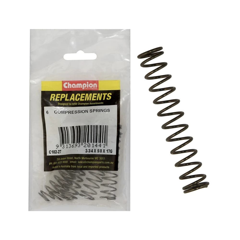 Grab Kit Refill - Spring Compression Black 17G 2-3/4 x 5/8'' Pk 6_202819_C102-27